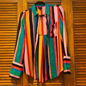 Whowhatwear rainbow blouse